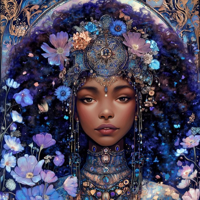 Schwarzes Mädchen Schwarze Königin Fantasy Kunst G Poster (Von Creator hochgeladen)