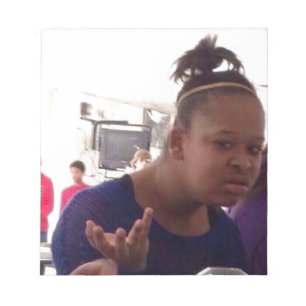 Schwarzes Mädchen, was Mem Notizblock