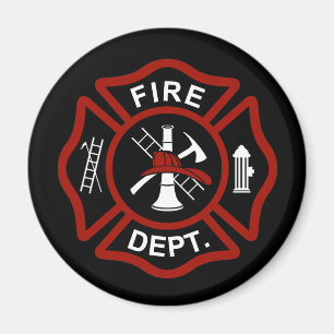 Schwarzes Malteserkreuz-Symbol auf schwarzem Magnet