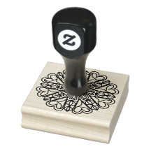 Schwarzes Mandala-Emblem-Herzen