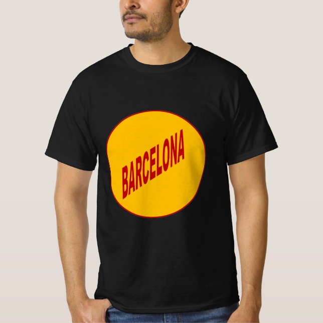 Schwarzes Mannshirt BARCELONA T-Shirt (Vorderseite)