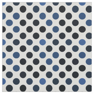 Schwarzes Marine-Blau-weißes Tupfen-Muster Stoff