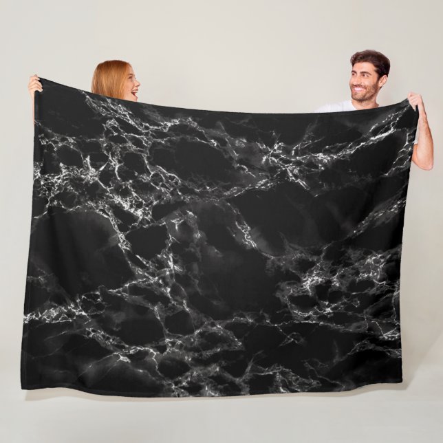 Schwarzes Marmor Fleece Blanket Modernes Design (Beispiel)