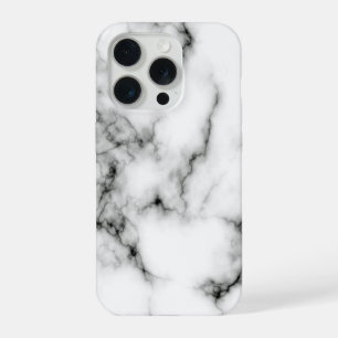 Schwarzes Marmor-Look-Design iPhone Case 15 Pro Hülle