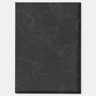 Schwarzes Marmormuster Rechteck Magnet Stylisches
