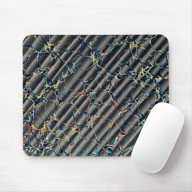 Schwarzes Marmorpapier Muster Mousepad (Mit Mouse)