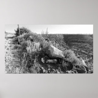 Schwarzes Mesa Plateau betreten (Farbdesaturierung Poster