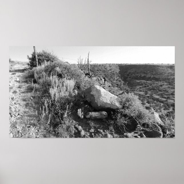 Schwarzes Mesa Plateau betreten (Farbdesaturierung Poster (Vorne)