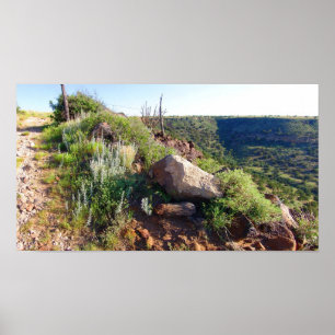 Schwarzes Mesa Plateau betreten (Farbe gesättigt) Poster