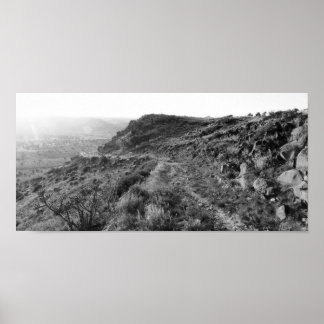 Schwarzes Mesa-Plateau (Farbe desaturiert) Poster