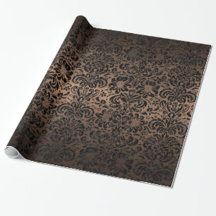 SCHWARZES METALL DES MARMOR-DAMASK2 U. DER BRONZE GESCHENKPAPIER