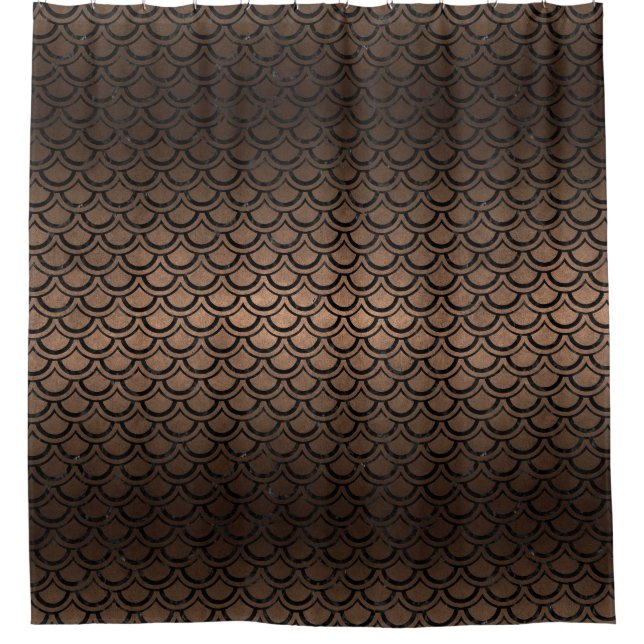 SCHWARZES METALL DES MARMOR-SCALES2 U. DER BRONZE DUSCHVORHANG (Vorderseite)