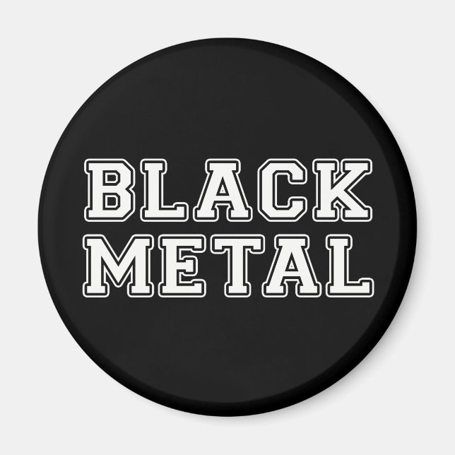 Schwarzes Metall Magnet (Vorne)