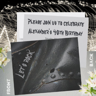 Schwarzes Metall-Minimalisten-Party Einladung