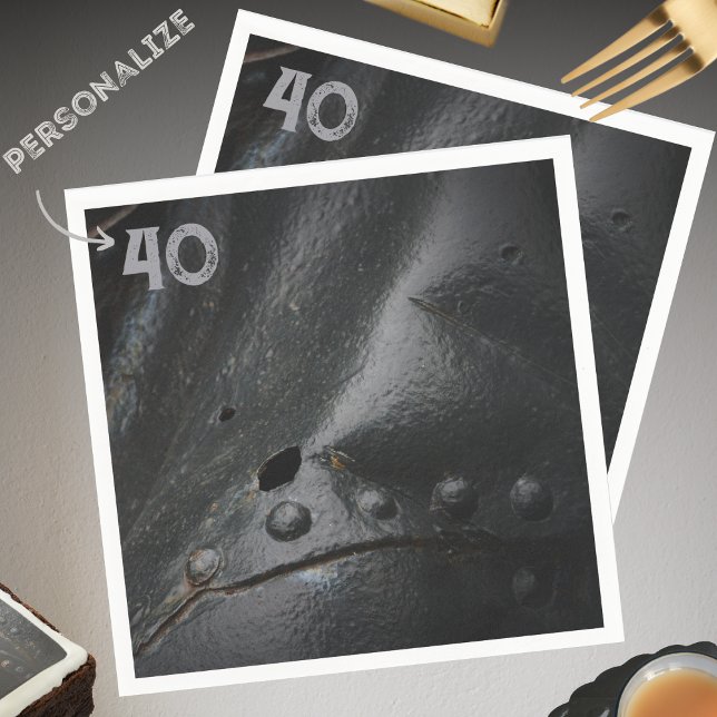 Schwarzes Metall-Minimalisten-Party Serviette (Von Creator hochgeladen)