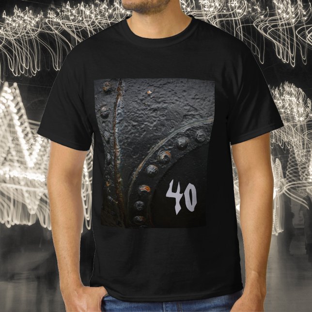 Schwarzes Metall-Minimalisten-Party T-Shirt (Von Creator hochgeladen)