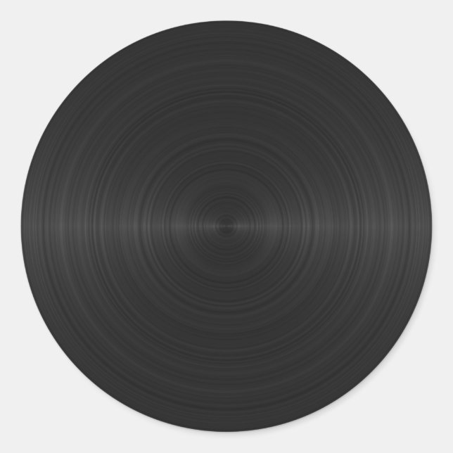 Schwarzes Metall Runder Aufkleber (Vorderseite)