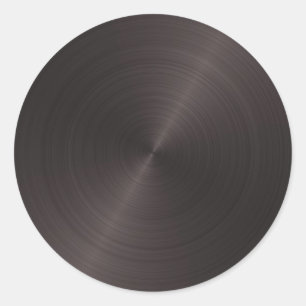 Schwarzes Metall Runder Aufkleber