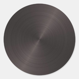 Schwarzes Metall Runder Aufkleber