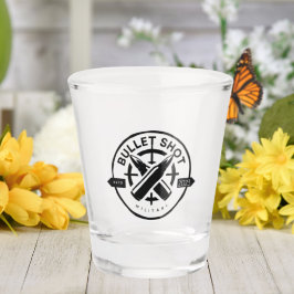 Schwarzes Minimalistisches Bullet-Schiebeglas Schnapsglas