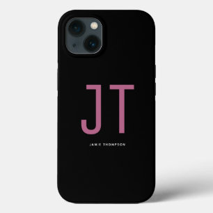Schwarzes Minimalistisches Einfaches Modernes Mono Case-Mate iPhone Hülle
