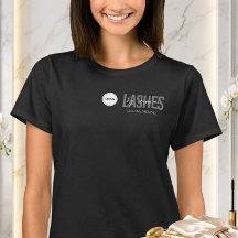 Schwarzes minimalistisches Lash-Tech-Logo Mitarbei