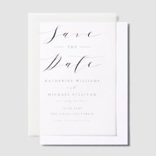 Schwarzes Minimalistisches Skript Hochzeit speiche