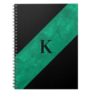 Schwarzes Mit Monogramm Notebook Notizblock