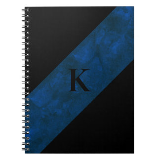 Schwarzes Mit Monogramm Notebook Notizblock