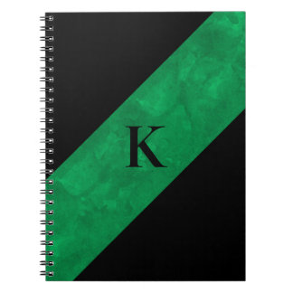 Schwarzes Mit Monogramm Notebook Notizblock