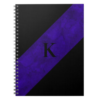 Schwarzes Mit Monogramm Notebook Notizblock