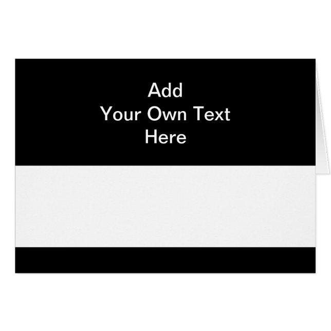 Schwarzes mit weißem Bereichs-und Gewohnheits-Text (Vorderseite (Horizontal))