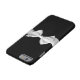 Schwarzes mit weißer Bandbogen grafischem iPhone 6 Case-Mate iPhone Hülle (Unterseite)