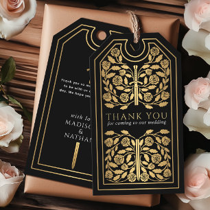 Schwarzes mittelalterliches goldenes königliches S Geschenkanhänger