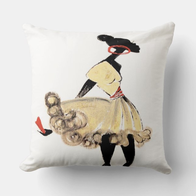 Schwarzes MODE Kissen (Vorderseite)