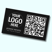 Schwarzes modernes einfaches QR-Code-Logo