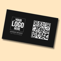 Schwarzes modernes einfaches QR-Code-Logo