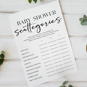 Schwarzes modernes einfaches Skript Baby Kategorie Flyer