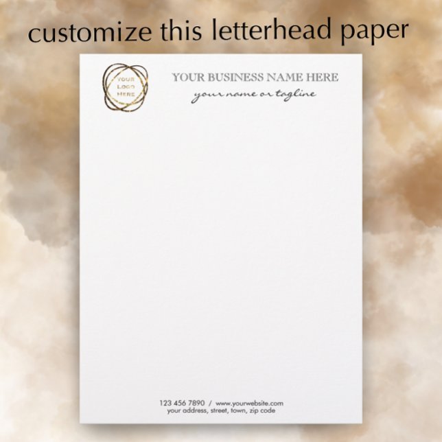Schwarzes modernes elegantes benutzerdefiniertes G Briefbogen (Edit this template for modern elegant personalized letterhead stationary. 
)