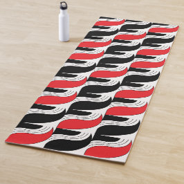 Schwarzes, modernes geometrisches Muster Yogamatte