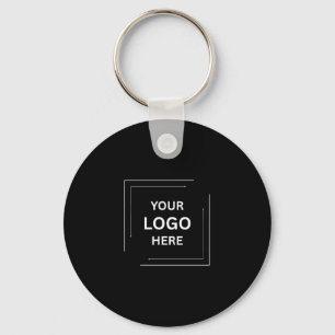 Schwarzes modernes minimalistisches Geschäftslogo  Schlüsselanhänger