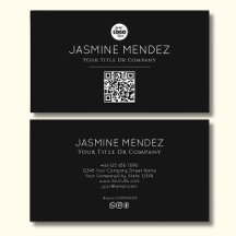 Schwarzes modernes QR-Code-Logo Soziale Icons Mini
