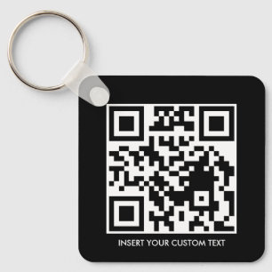 Schwarzes modernes QR-Schlüsselanhänger mit indivi Schlüsselanhänger