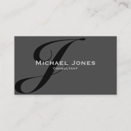 Schwarzes Monogramm Beruflich Elegant Modernes Visitenkarte