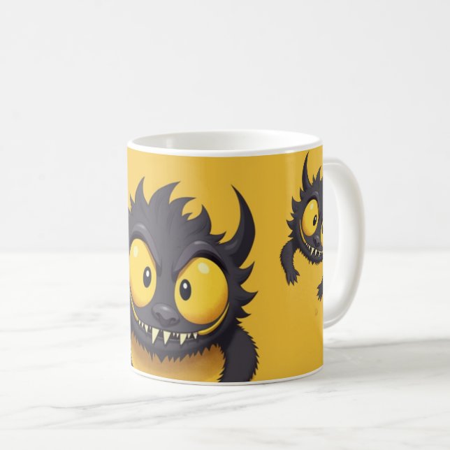 Schwarzes Monster Kaffeetasse (VorderseiteRechts)