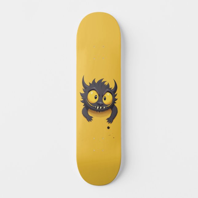 Schwarzes Monster Skateboard (Vorderseite)