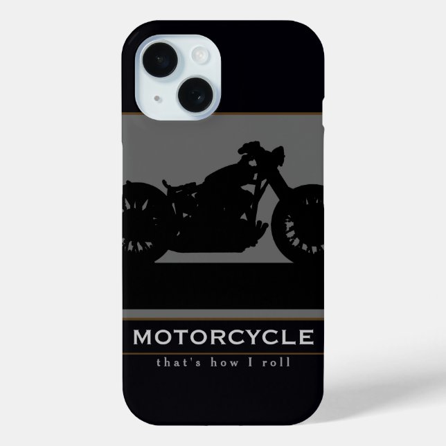 Schwarzes Motorrad Case-Mate iPhone Hülle (Rückseite)