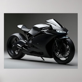 Schwarzes Motorrad Poster