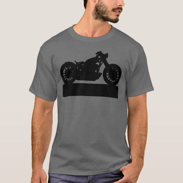 Schwarzes Motorrad T-Shirt (Vorderseite)