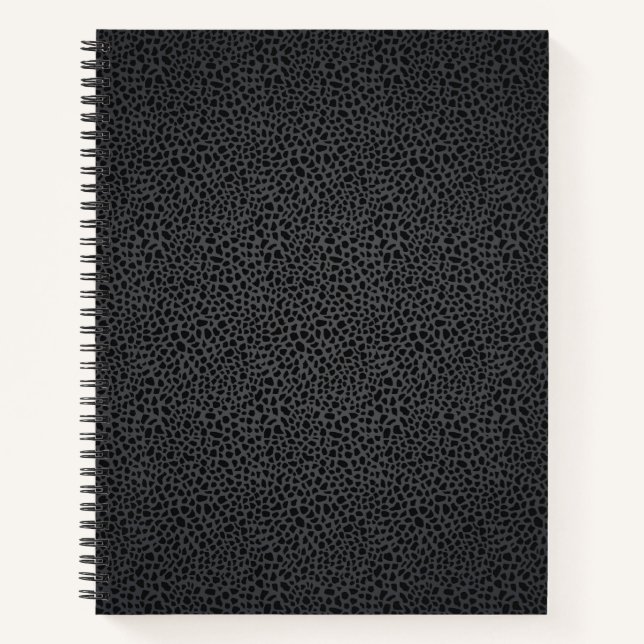 Schwarzes Muster Snakeskin Notizbuch (Vorderseite)